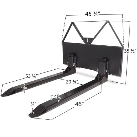 skid steer fork dimensions|universal skid steer forks.